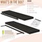 Sorbus Wood Floating Shelves for Wall - 35” Solid Wood Wall Shelves for Bathroom Decor, Books, Bedroom & Living Room - Set of 2 Black Wall Mounted Kitchen Shelves - Durable 100% Premium Solid Pine